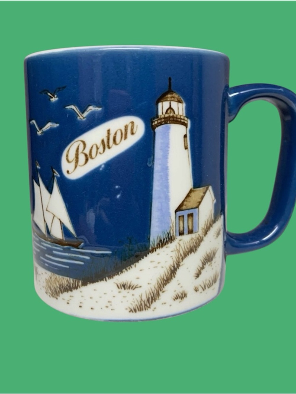 Boston lighthouse coffee mug